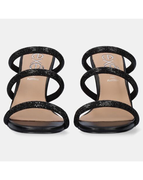 Mules Maggie noires - Talon 9 cm