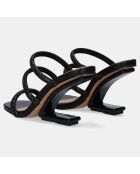 Mules Maggie noires - Talon 9 cm
