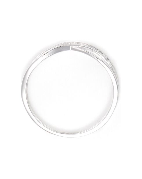 Bague Liée Diamants 0.02 ct or blanc