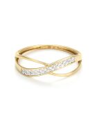 Bague Liée Diamant 0.02 ct or jaune