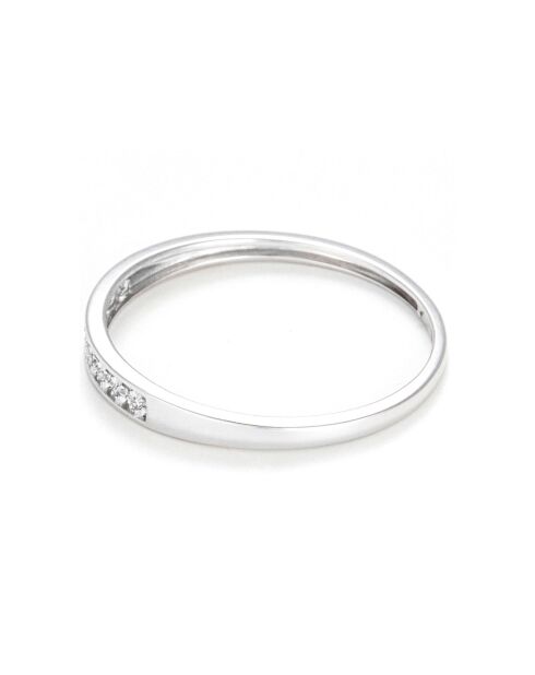 Romantic Love Alliance Ring Diamanten 0,02 kt witgoud