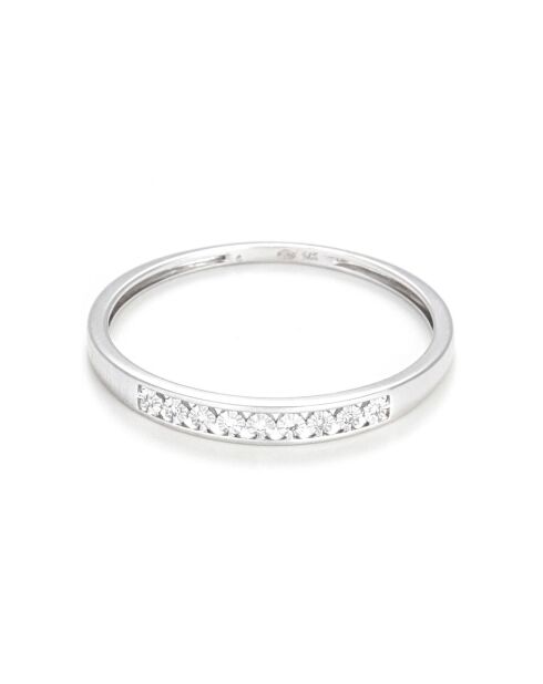 Bague Alliance Romantic love Diamants 0.02 ct or blanc