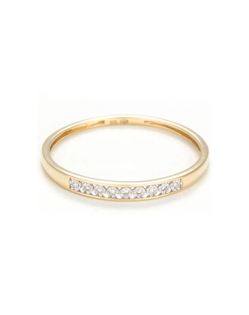 Bague Alliance Romantic love Diamants 0.02 ct or jaune