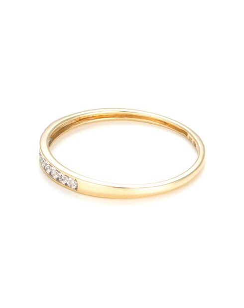 Bague Alliance Romantic love Diamants 0.02 ct or jaune