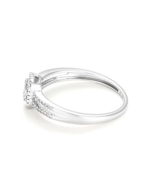 Bague Brillants Baguettes Diamant 0.15 ct or blanc