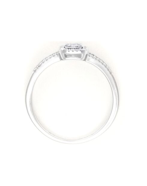 Bague Brillants Baguettes Diamant 0.15 ct or blanc