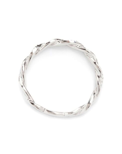 Bague Entortillement diamants 0.06 ct or blanc