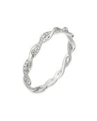 Bague Entortillement diamants 0.06 ct or blanc