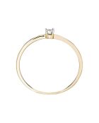 Bague Solitaire Pure Diamant 0.01 ct or jaune