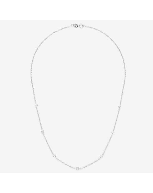 Collana con diamanti Sunshine in oro bianco 0,22 ct