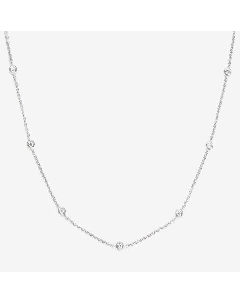 Collier Sunshine Diamants 0.22 ct or blanc