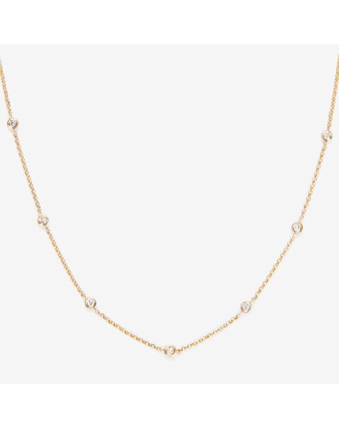 Collier Sunshine Diamants 0.22 ct or jaune
