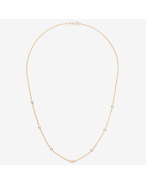 Collier Sunshine Diamants 0.22 ct or jaune