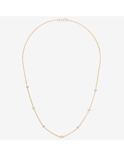 Collier Sunshine Diamants 0.22 ct or jaune