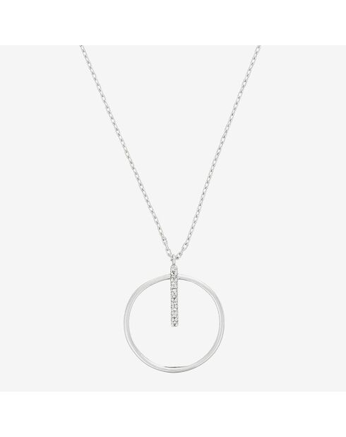 Collier Cercle Prodigieux en Or blanc & Diamants 0.03 ct