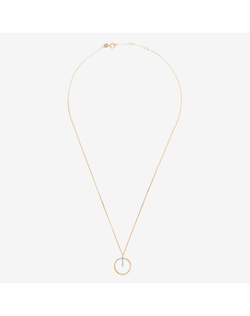 Collier Cercle prodigieux Diamants 0.03 ct or jaune