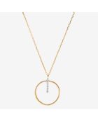 Collier Cercle prodigieux Diamants 0.03 ct or jaune