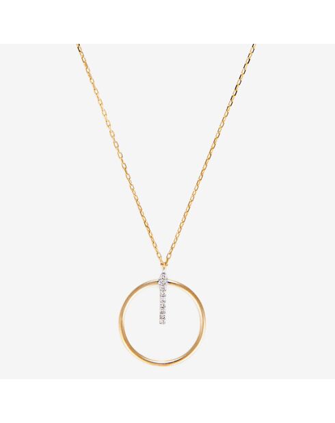 Collier Cercle prodigieux Diamants 0.03 ct or jaune