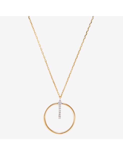 Collier Cercle prodigieux Diamants 0.03 ct or jaune