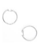 Boucles d'Oreilles Créoles Diamants 0.25 ct or blanc