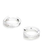 Boucles d'oreilles Créoles Diamants 0.14 ct or blanc