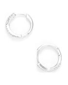 Boucles d'oreilles Créoles Diamants 0.14 ct or blanc