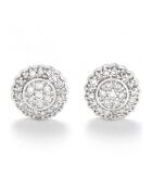 Boucles d'Oreilles Florita Diamants 0.18 ct or blanc