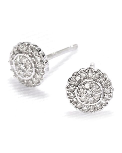 Boucles d'Oreilles Florita Diamants 0.18 ct or blanc