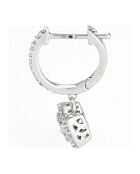 Boucles d'Oreilles Quadra Diamants 0.295 ct or blanc