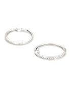 Boucles d'oreilles Créoles Light Diamants 0.2 ct or blanc