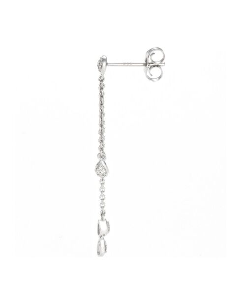 Boucles d'oreilles Diamond Falls Diamant 0.1 ct or blanc