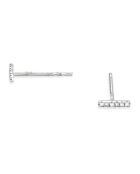 Boucles d'oreilles Precious barrette Diamants 0.03 ct or blanc