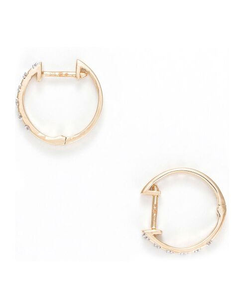 Boucles d'oreilles Linéa Diamants 0.08 ct or jaune