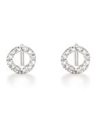 Boucles d'oreilles Simplicité diamants 0.1 ct or blanc