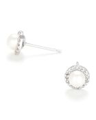 Boucles d'oreilles Perles Enchantées Diamant 0.14 ct or blanc