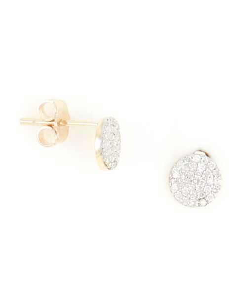 Boucles d'oreilles Ronds Scintillants Diamants 0.2 ct or jaune