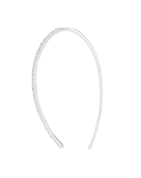 Boucles d'Oreilles Lianes précieuses Diamants 0.15 ct or blanc