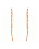 Boucles d'oreilles Lianes Précieuses Diamants 0.15 ct or rose