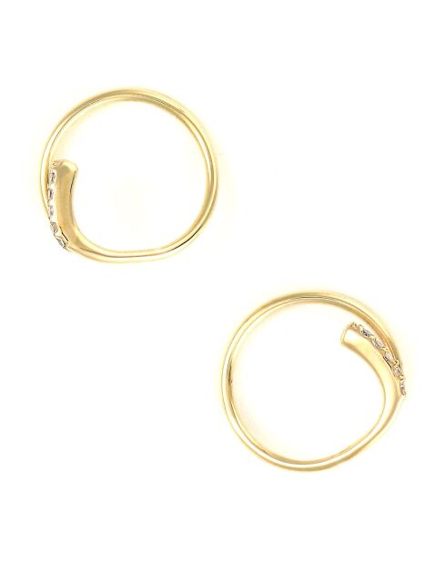 Boucles d'oreilles Joli Tourbillon Diamants 0.03 ct or jaune