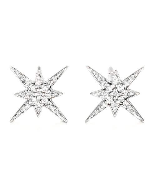 Boucles d'Oreilles Sirius Diamants 0.04 ct or blanc