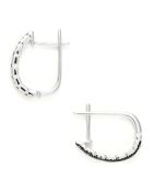 Boucles d'oreilles Black and White Diamant noir et blanc 0.28 ct or blanc