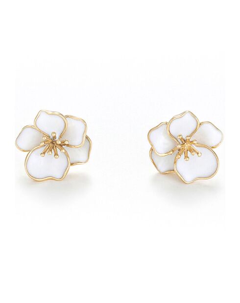 Boucles d'oreilles Orchidée or jaune