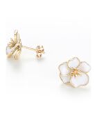Boucles d'oreilles Orchidée or jaune