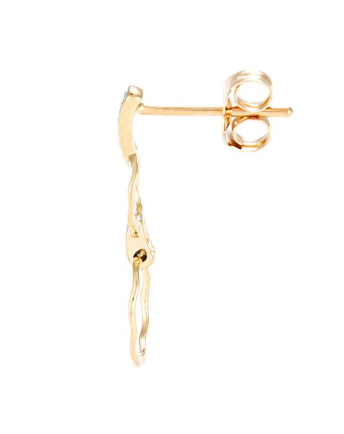 Boucles d'oreilles Gold circles Diamants 0.03 ct or jaune