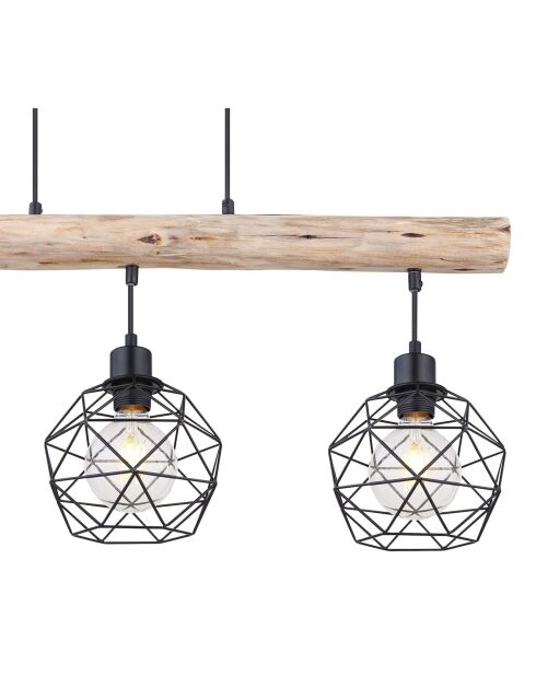 Suspension métal noir mat - 120x18x76 cm