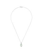 Pendentif & chaîne Bourgeon Diamants 0.03 ct & Améthyste 5 cts or blanc