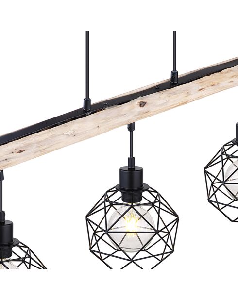 Suspension métal noir mat - 120x18x76 cm