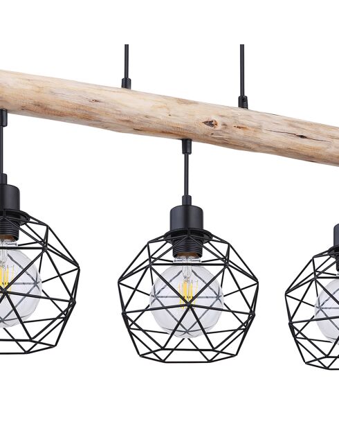 Suspension métal noir mat - 120x18x76 cm