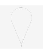 Pendentif Croix du Bonheur Diamants 0.064 ct or blanc
