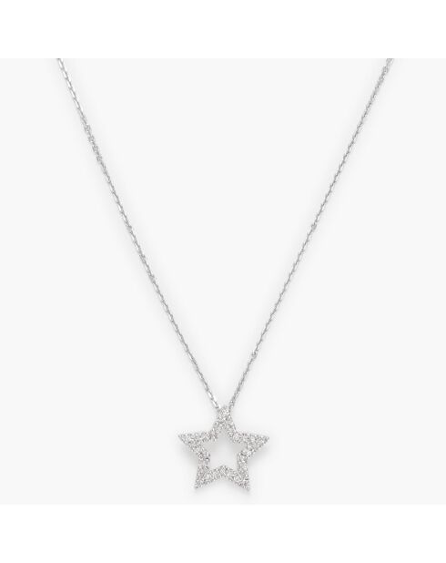 Pendentif Etoiles de mes Têves PM Diamants 0.09 ct or blanc